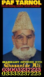 139 sq yds commercial plot for sale in PAF Tarnol Fazaia islamabad