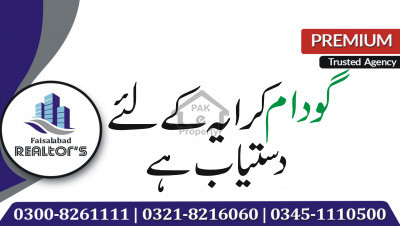 21 Marla Warehouse On Rent For Packing Unit Small Storage At Jarranwala Road