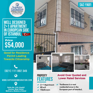 Well Designed 2+1 Apartment in European Side of Istanbul