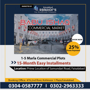 Book Commercial Plot On Easy Installment In Babu Ishaq Market On Samundri Road