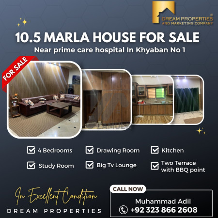 10.5 Marla House For Sale In Khyaban No 1 Faisalabad