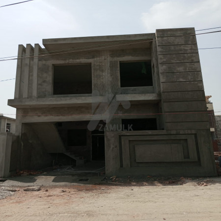 5 marla grey structure house