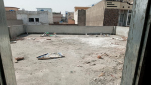 5 marla grey structure house