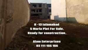 5 marla plot for sale in H13 islamabad.