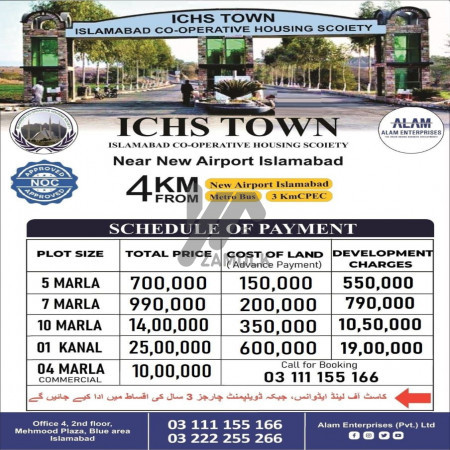 ICHS TOWN plots for sale