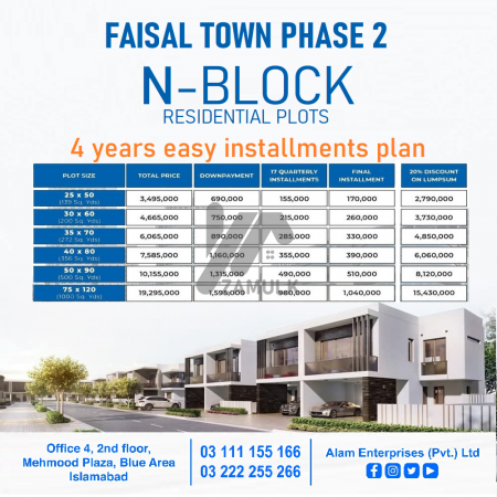10 Marla Residential Plot for Sale in Faisal Town Phase 2, Islamabad